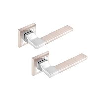 Ручки на розеті MVM/Linde A-2008 (T7-E8) SN/CP матовий нікель/полірований хром